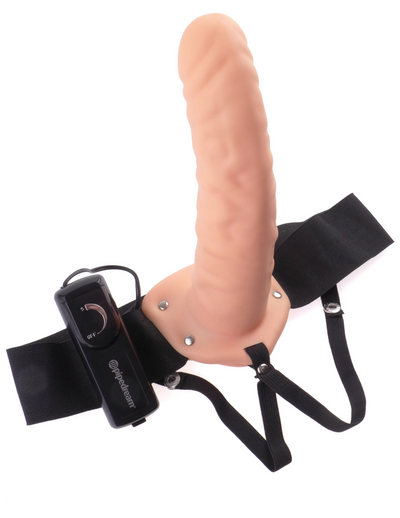 Fetish Fantasy Series 8-Inch Vibrating Hollow Strap-on - Flesh | Pipedream  from Pipedream