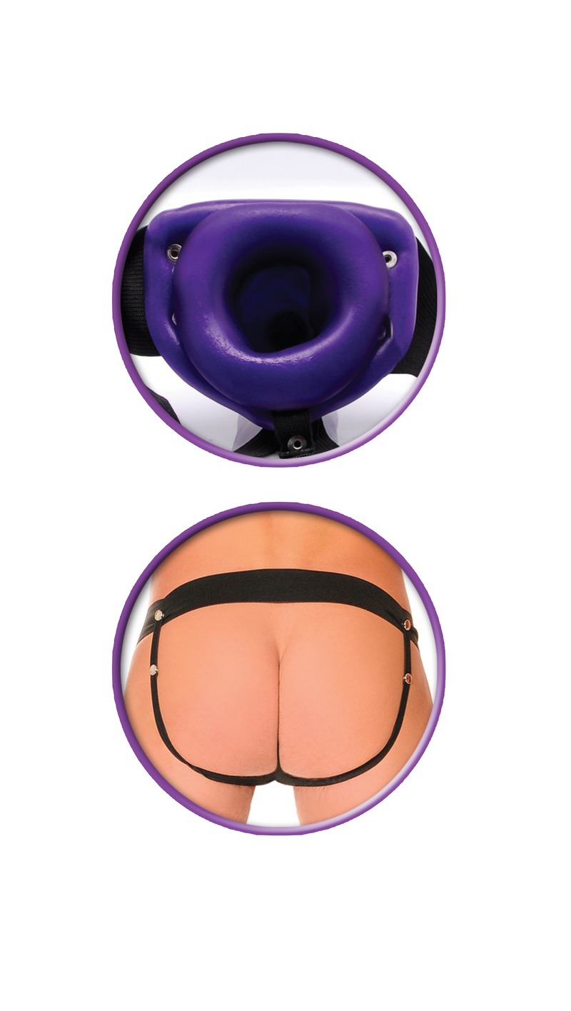 Fetish Fantasy For Him Or Her-Hollow Strap-On Purple 6 In. | Pipedream  from Pipedream