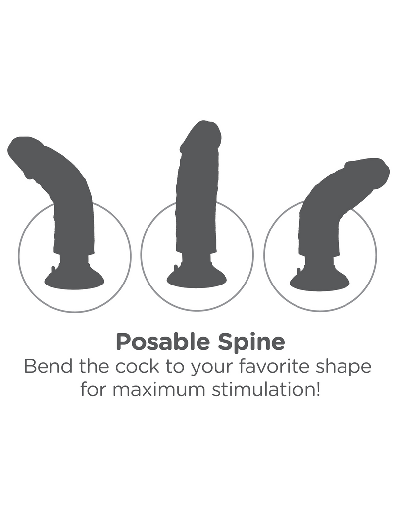 King Cock Vibrating Realistic Dildo - 7 Inches | Pipedream Sex Toys from thedildohub.com