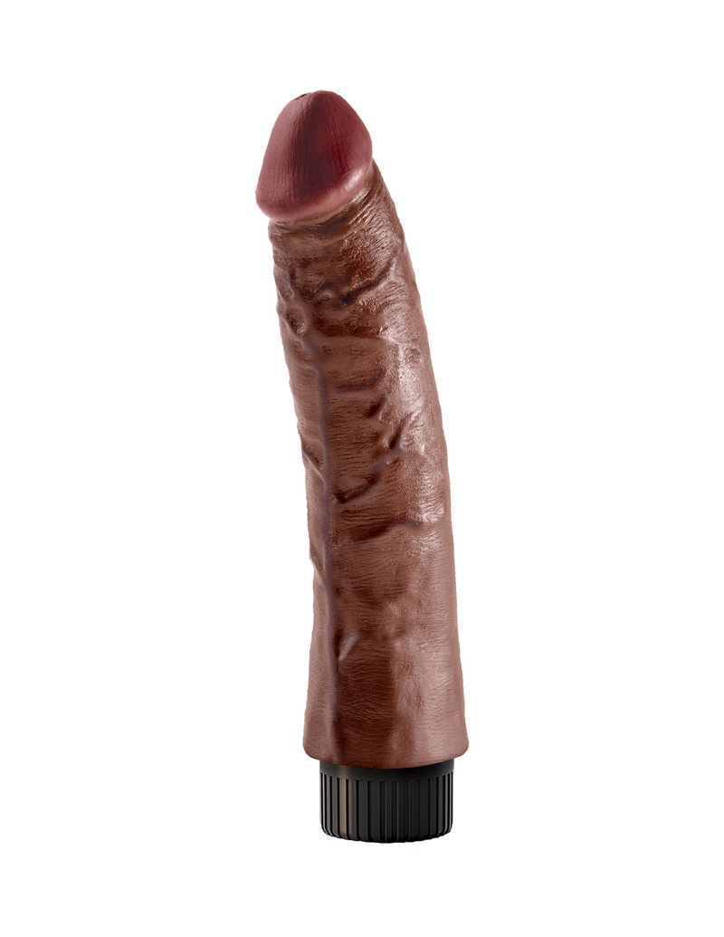 King Cock 7-Inch Vibrating Cock - Brown  from thedildohub.com