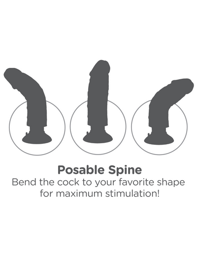 King Cock 8-Inch Vibrating Cock With Balls - Light  from thedildohub.com