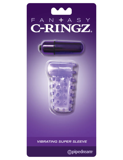 Fantasy C-Ringz Vibrating Super Sleeve Cock Ring Purple | Pipedream