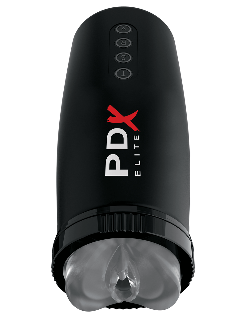 PDX Elite Moto-Bator Masturbator 2 - Clear/Black | Pipedream - The Dildo Hub