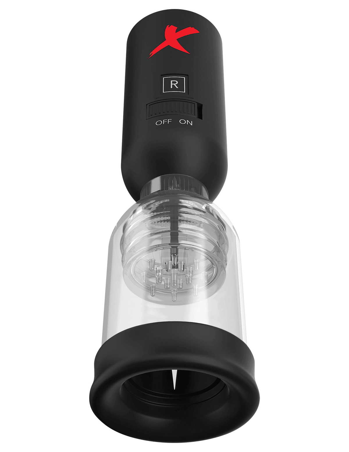 PDX Elite Tip Teazer Power Pump Masturbator - Clear/Black | Pipedream - The Dildo Hub