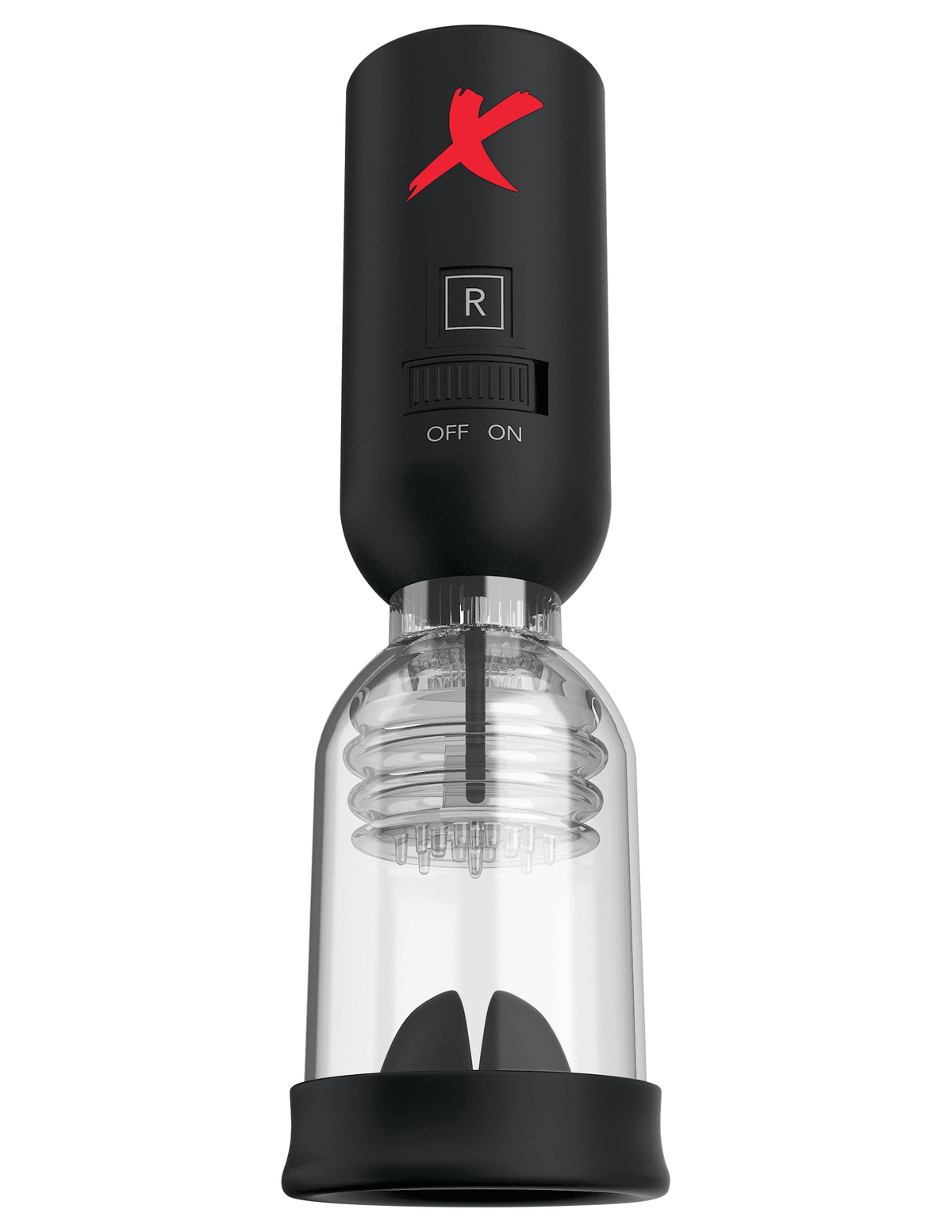 PDX Elite Tip Teazer Power Pump Masturbator - Clear/Black | Pipedream - The Dildo Hub