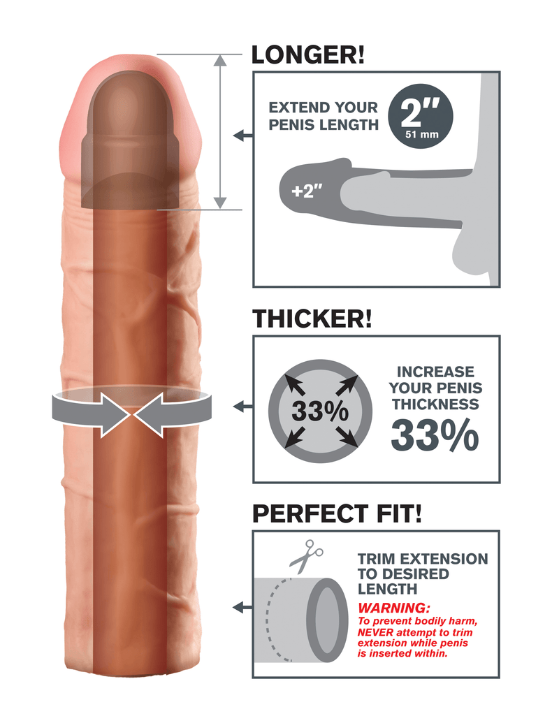 Penis Extension Fantasy X-Tension Perfect 2-Inch | Pipedream - The Dildo Hub