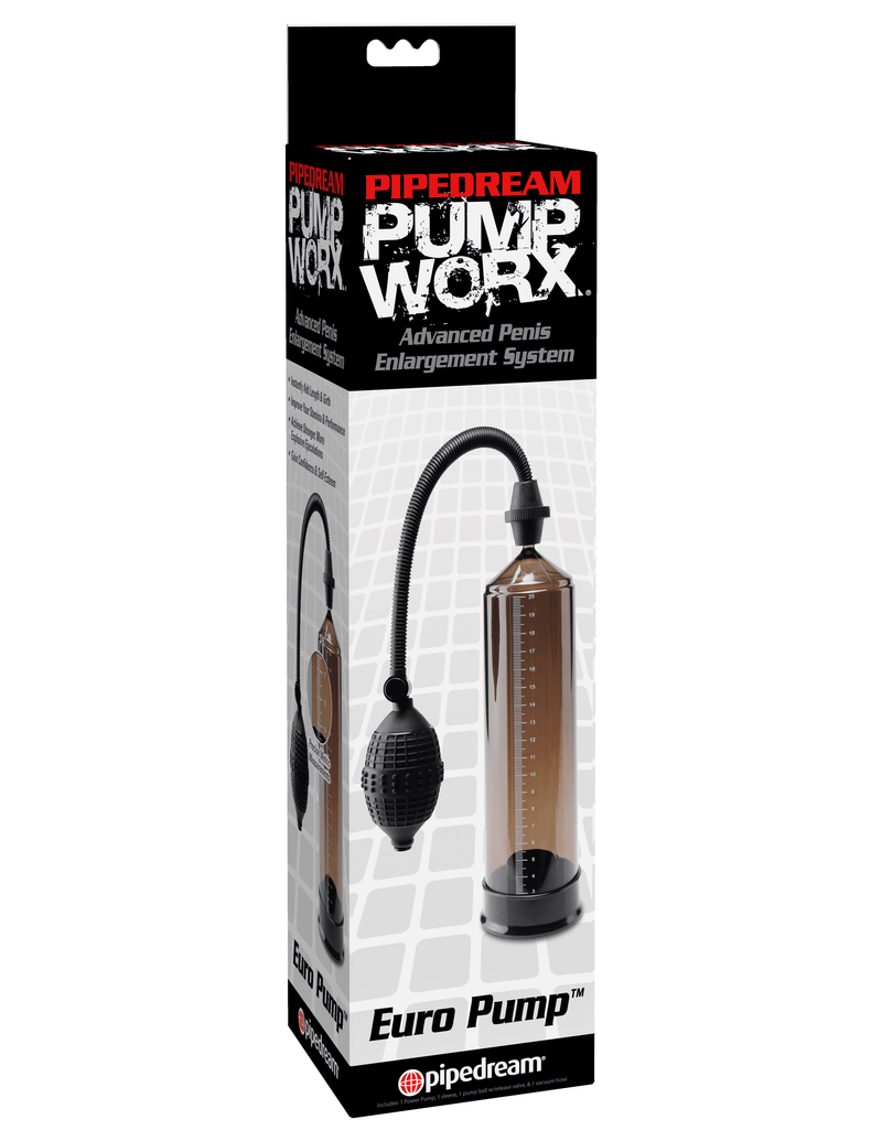 Penis Pump Worx Euro - Smoke/Black | Pipedream - The Dildo Hub