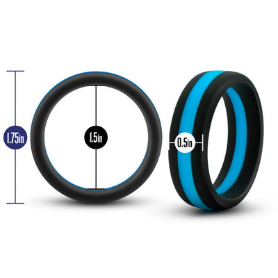 Performance - Silicone Go Pro Cock Ring - Black/Blue | Blush - The Dildo Hub