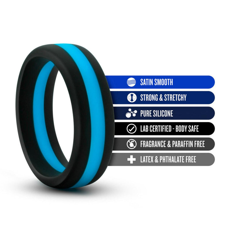 Performance - Silicone Go Pro Cock Ring - Black/Blue | Blush - The Dildo Hub