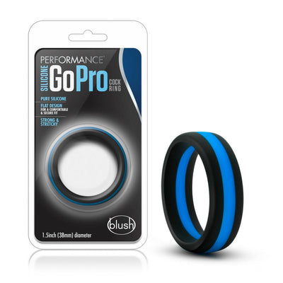 Performance - Silicone Go Pro Cock Ring - Black/Blue | Blush - The Dildo Hub