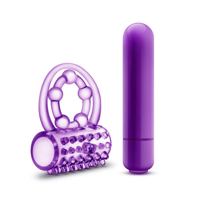 Performance Vibrating Cock Ring 101 Starter Series - Purple | Blush - The Dildo Hub