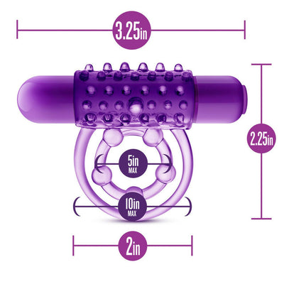 Performance Vibrating Cock Ring 101 Starter Series - Purple | Blush - The Dildo Hub