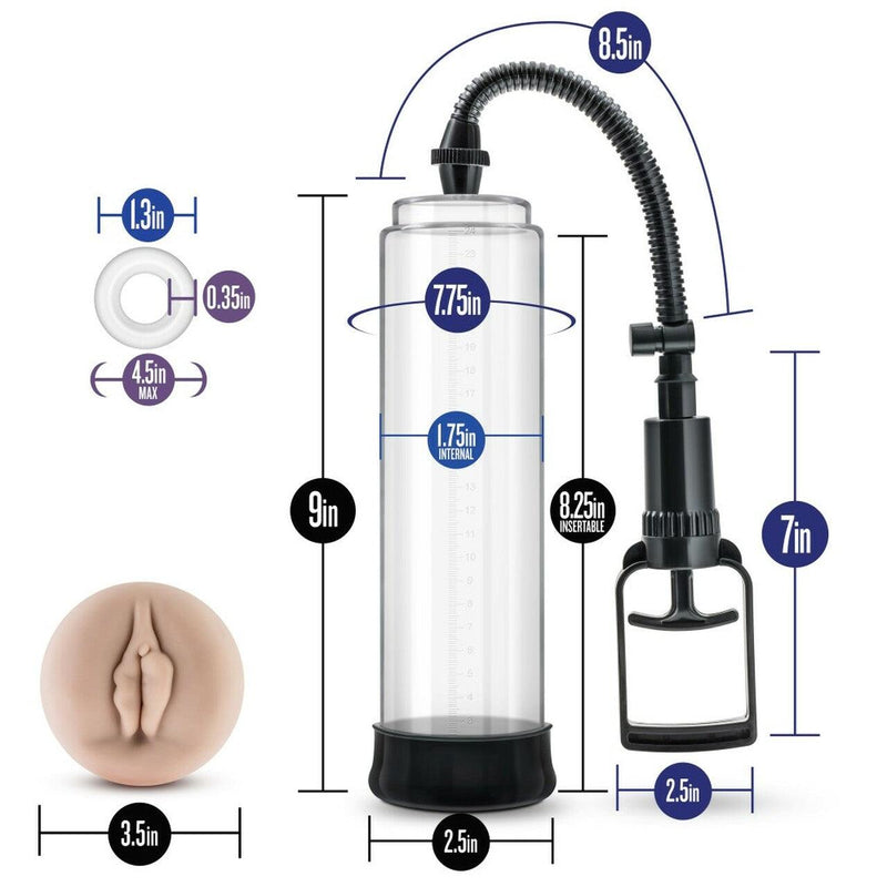 Performance Vx5 Male Enhancement Penis Pump System - Clear | Blush - The Dildo Hub