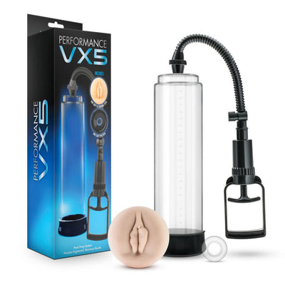 Performance Vx5 Male Enhancement Penis Pump System - Clear | Blush - The Dildo Hub