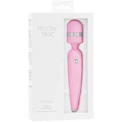 Pillow Talk Cheeky Wand Vibrator With Swarovski Crystal - Pink | BMS Factory - The Dildo Hub