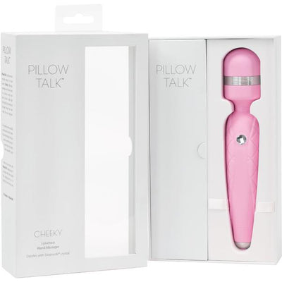 Pillow Talk Cheeky Wand Vibrator With Swarovski Crystal - Pink | BMS Factory - The Dildo Hub