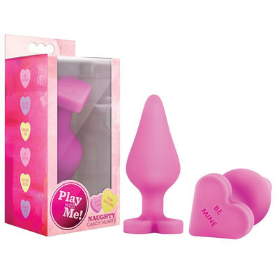 Pink Butt Plug Naughty Candy Heart Be Mine - The Dildo Hub