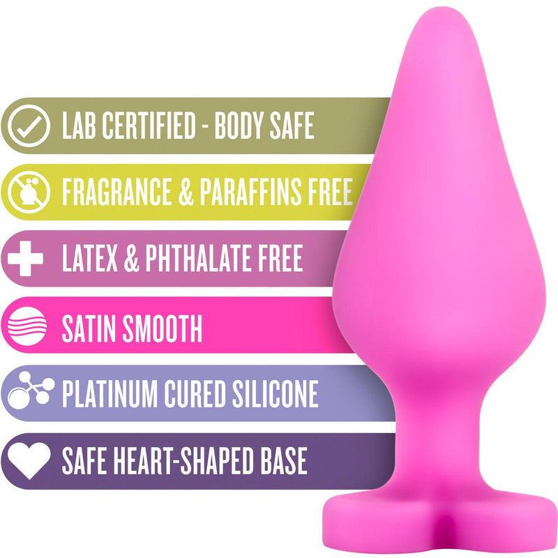 Pink Butt Plug Naughty Candy Heart Be Mine - The Dildo Hub