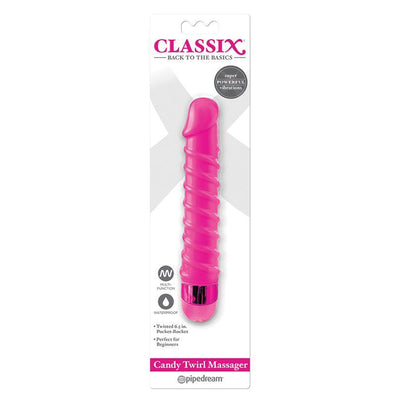 Pink Candy Twirl Vibrating Massager | Pipedream - The Dildo Hub