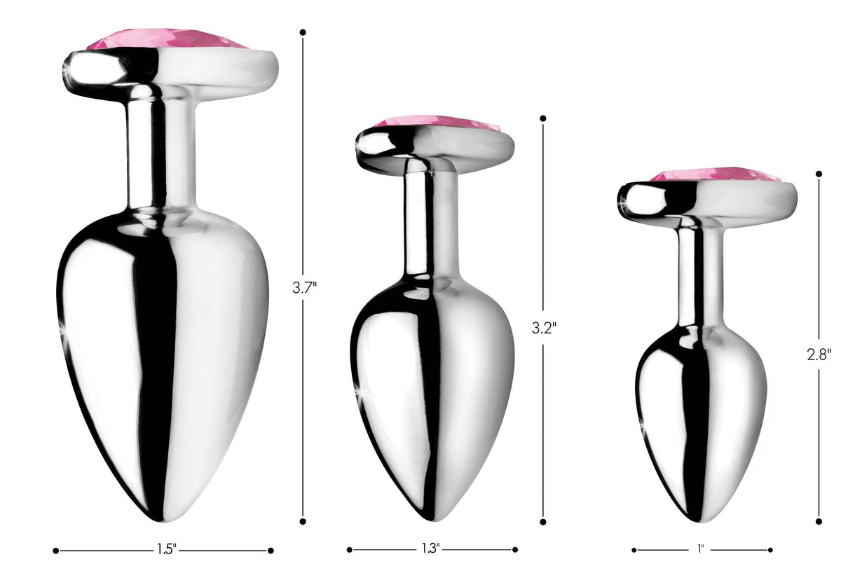 Pink Heart Anal Plug Set - The Dildo Hub
