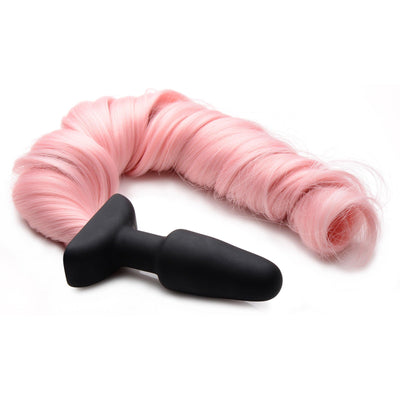 Pink Pony Tail Anal Plug - The Dildo Hub