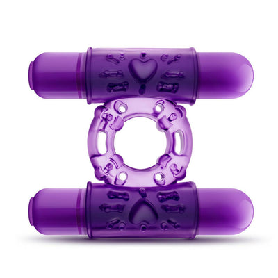 Play With Me Dual Vibrating Cock Ring - Purple | Blush - The Dildo Hub