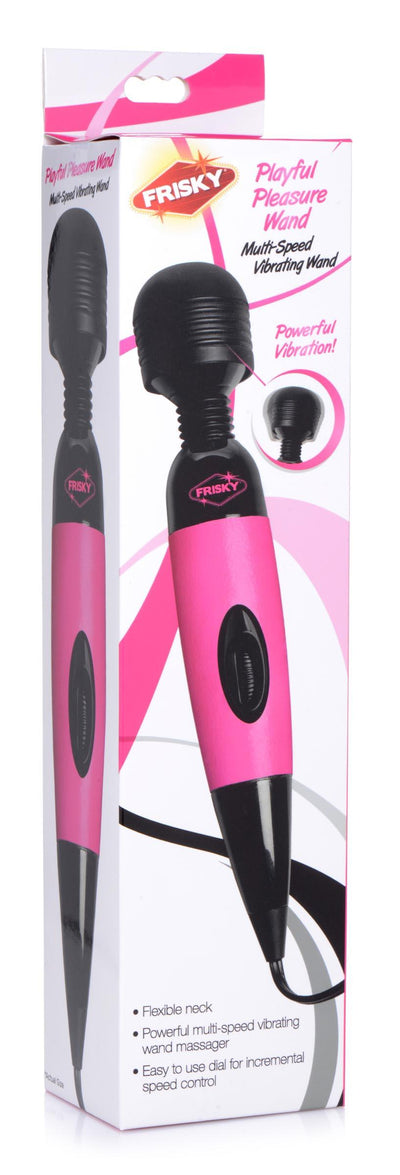 Playful Pleasure Multi-Speed Vibrating Wand - Pink - The Dildo Hub