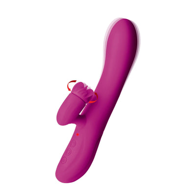 Pleasure Petal Silicone Rabbit Vibrator with Rotating Petals - The Dildo Hub