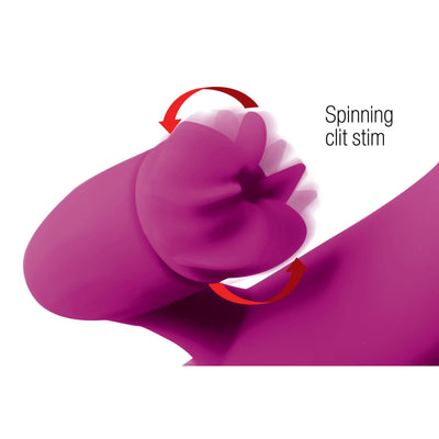 Pleasure Petal Silicone Rabbit Vibrator with Rotating Petals - The Dildo Hub