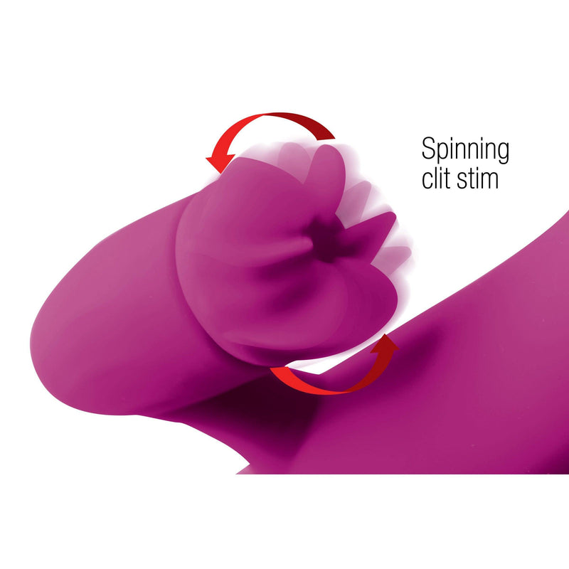 Pleasure Petal Silicone Rabbit Vibrator with Rotating Petals - The Dildo Hub