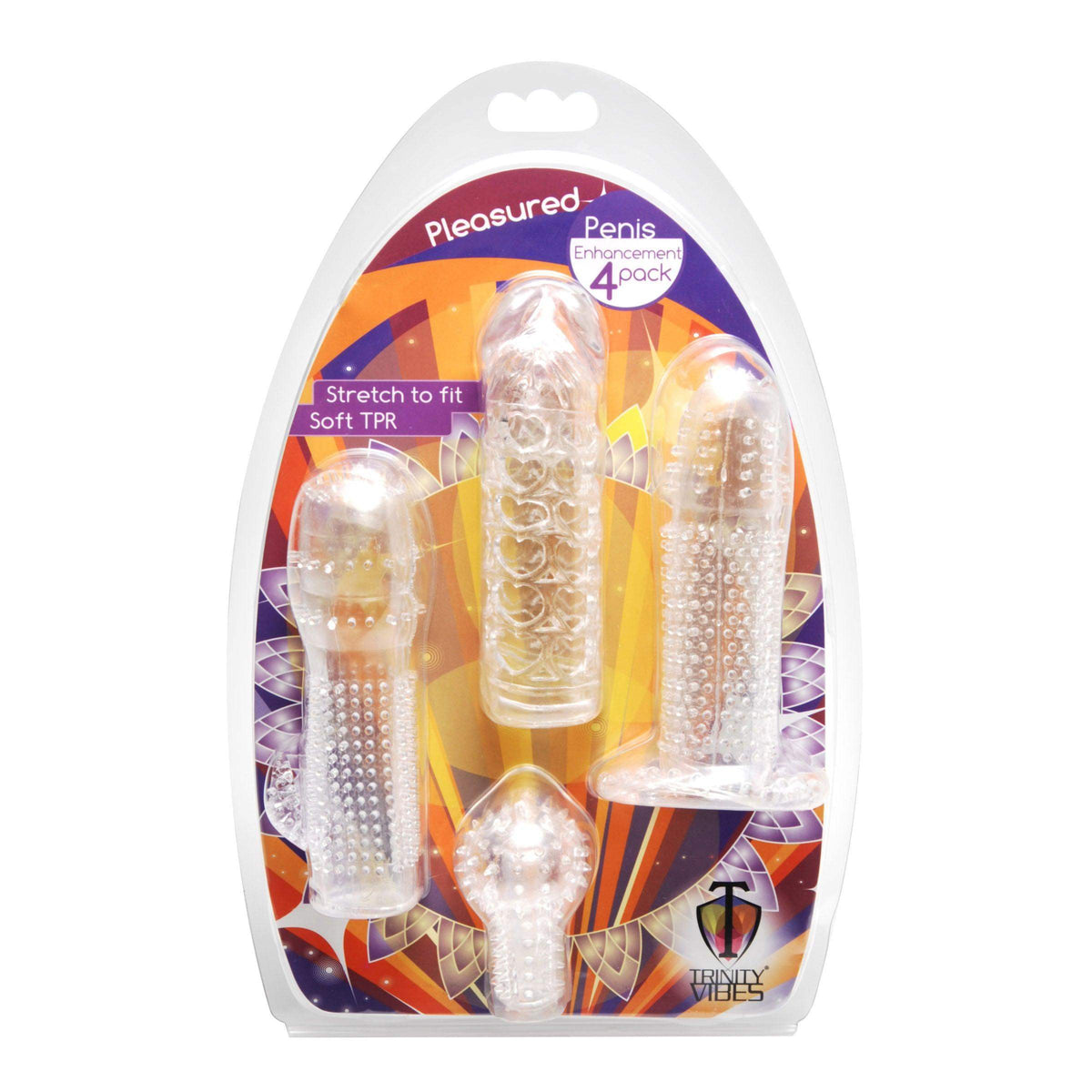 Pleasured Penis Enhancement Sleeve 4 Pack - The Dildo Hub