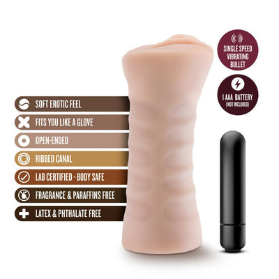 Pocket Pussy Masturbator M for Men - Rain - Vanilla | Blush - The Dildo Hub