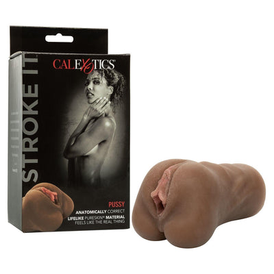 Pocket Pussy Stroke It Pussy - Brown | CalExotics - The Dildo Hub