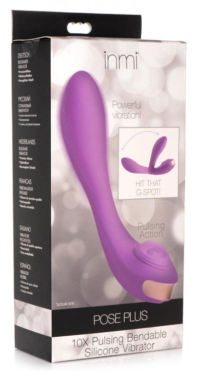 Pose Plus 10X Pulsing Bendable Silicone Vibrator - The Dildo Hub