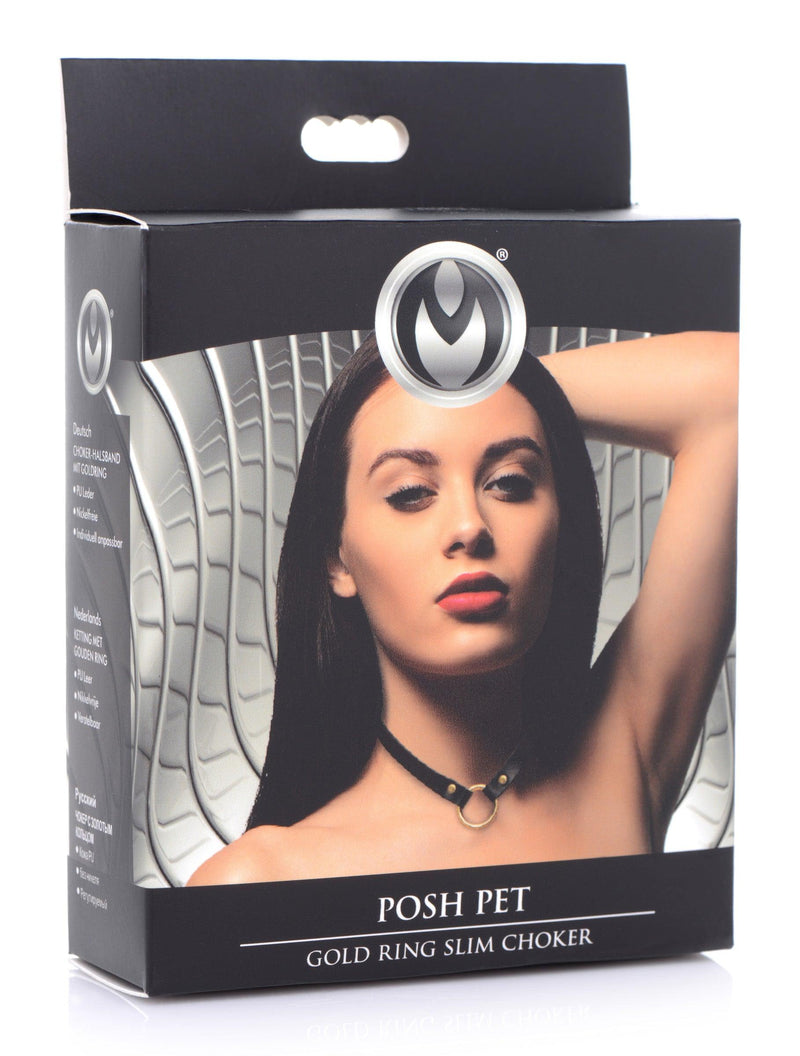 Posh Pet Gold Ring Slim Choker - The Dildo Hub