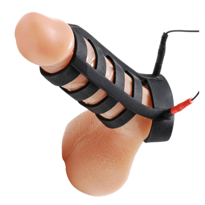 Power Cage Silicone E-Stim Cock and Ball Sheath - The Dildo Hub