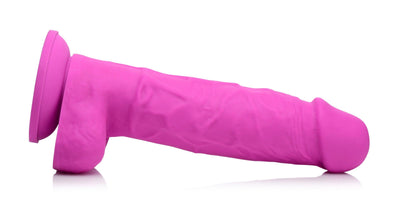 Power Pecker 7 Inch Silicone Dildo with Balls - Pink - The Dildo Hub