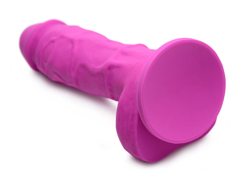 Power Pecker 7 Inch Silicone Dildo with Balls - Pink - The Dildo Hub