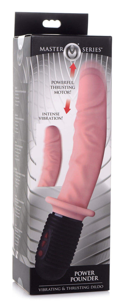 Power Pounder Vibrating and Thrusting Silicone Dildo - Light - The Dildo Hub