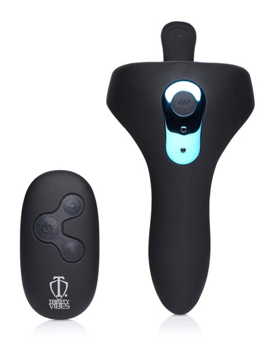 Power Taint 7X Silicone Cock and Ball Ring with Remote - The Dildo Hub