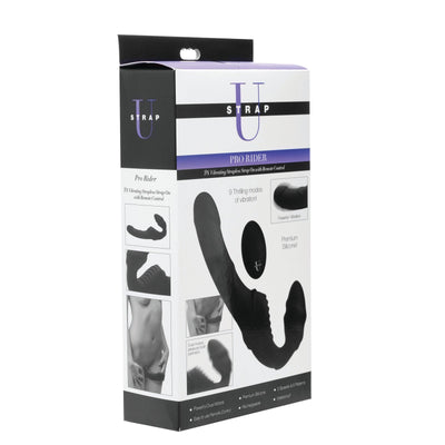 Pro Rider 9X Vibrating Silicone Strapless Strap On with Remote Control - The Dildo Hub