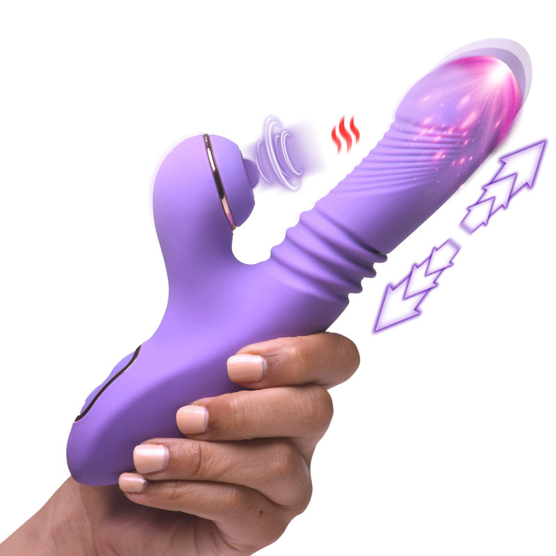 Pro-Thrust Max 14X Thrusting and Pulsing Silicone Rabbit - The Dildo Hub