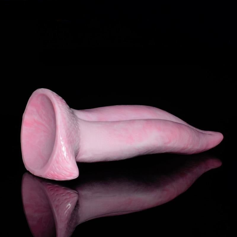 Fantasy Dragon Tongue Anal Dildo in Pink Marbling - 8.46 Inches Sex Toys from thedildohub.com