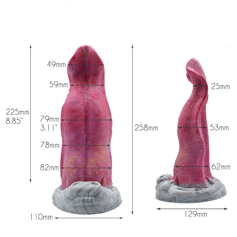 Fantasy Wolf Dildo Rough Tongue and Muzzle - 10.15 Inch  from The Dildo Hub