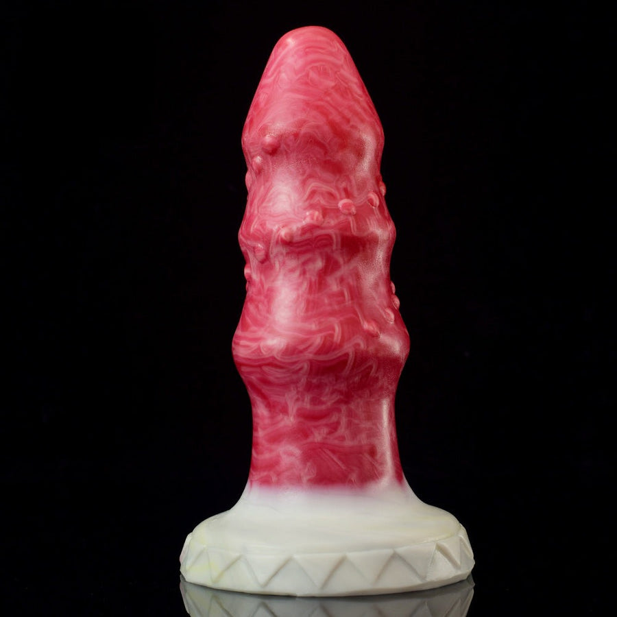 Monster Fantasy Alien Anal Plug in Burgundy Marbling - 7.28 Inches  from The Dildo Hub