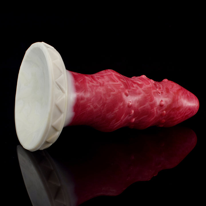 Monster Fantasy Alien Anal Plug in Burgundy Marbling - 7.28 Inches  from The Dildo Hub