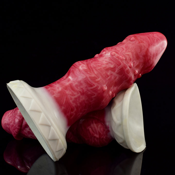 Monster Fantasy Alien Anal Plug in Burgundy Marbling - 7.28 Inches  from The Dildo Hub