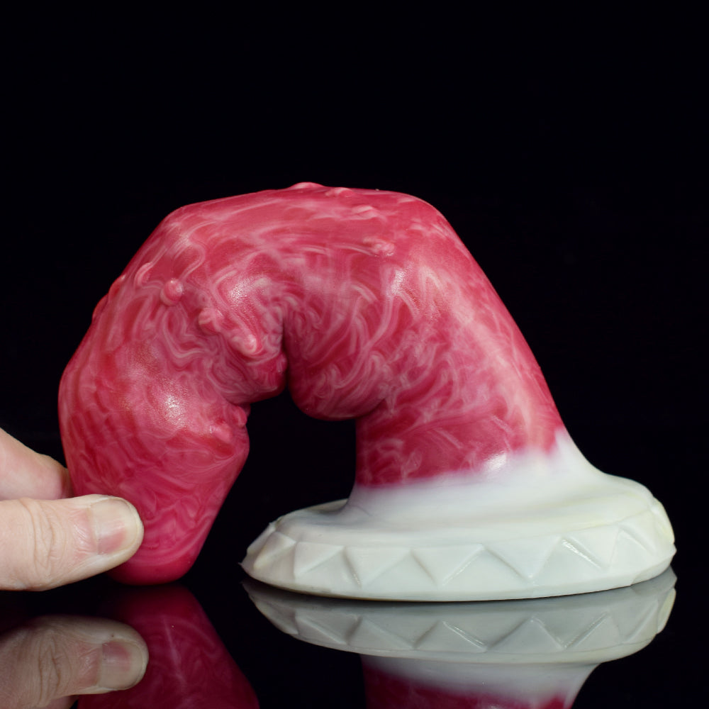 Monster Fantasy Alien Anal Plug in Burgundy Marbling - 7.28 Inches  from The Dildo Hub