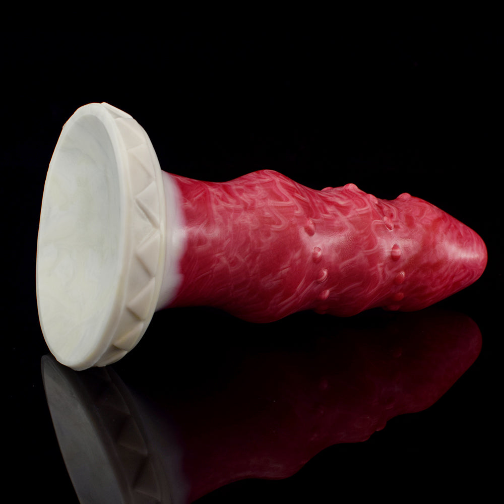 Monster Fantasy Alien Anal Plug in Burgundy Marbling - 7.28 Inches  from The Dildo Hub