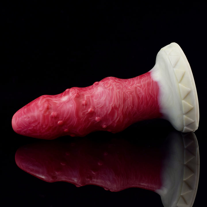 Monster Fantasy Alien Anal Plug in Burgundy Marbling - 7.28 Inches  from The Dildo Hub